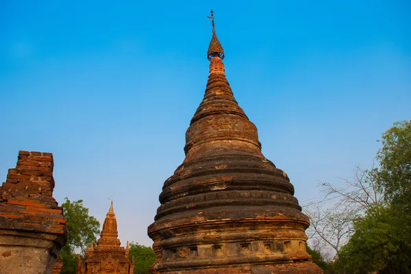 Anciens temples à Bagan, Myanmar. Birmanie — Photo