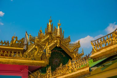 Budist Pagoda küçük bir kasaba Sagaing, Myanmar