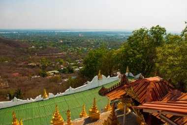 Küçük kasaba Sagaing, Myanmar görünümünü