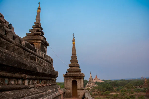 Antické chrámy v Bagan, Myanmar. Barma — Stock fotografie