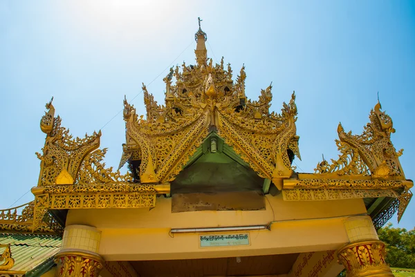 Buddyjski Pagoda w małym miasteczku Sikongu, Myanmar — Zdjęcie stockowe