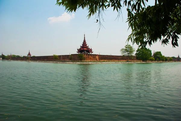 O Palácio Real de Mandalay em Mianmar — Fotografia de Stock