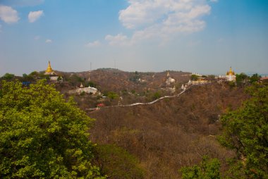 Küçük kasaba Sagaing, Myanmar görünümünü