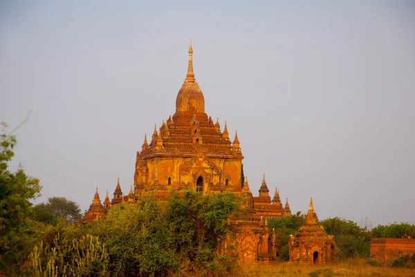 Antické chrámy v Bagan, Myanmar. Barma — Stock fotografie