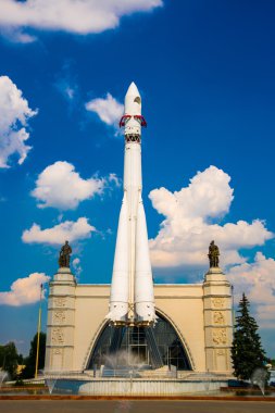 Uzay roketi Vdnh Park, Moskova, Rusya