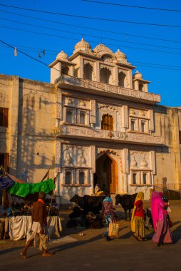 Pushkar. Hindistan. Pushkar Rajasthan Ajmer bölgesinde bir şehirdir
