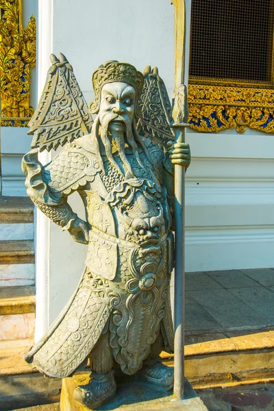 Wat Pho or Wat Phra Chetuphon,the Temple of the Reclining Buddha in Bangkok of Thailand The sculpture on the background of the temple — Stock Photo, Image