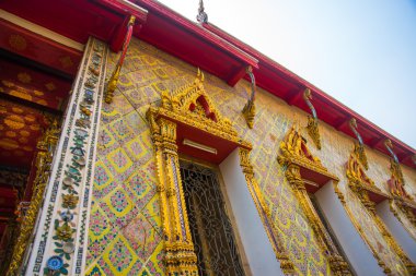 Yukarıdan, evler ve tapınaklar kenti. Kuş Uçuş görüntüleyin. Bangkok.Thailand