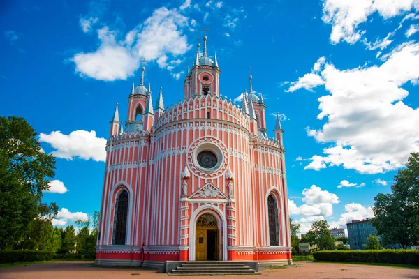 Chesme Church. Church of St John the Baptist Chesme Palace in Saint Petersburg, Russia — Stock Photo, Image