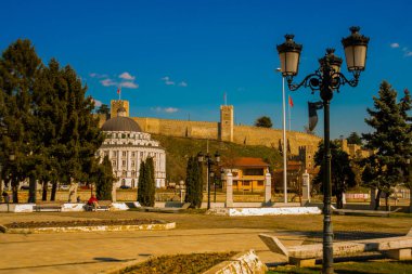 ÜSKÜP, NORTH MACEDONIA: Kale Kalesi 6. yüzyılda Üsküp 'te Bizanslılar tarafından inşa edildi
