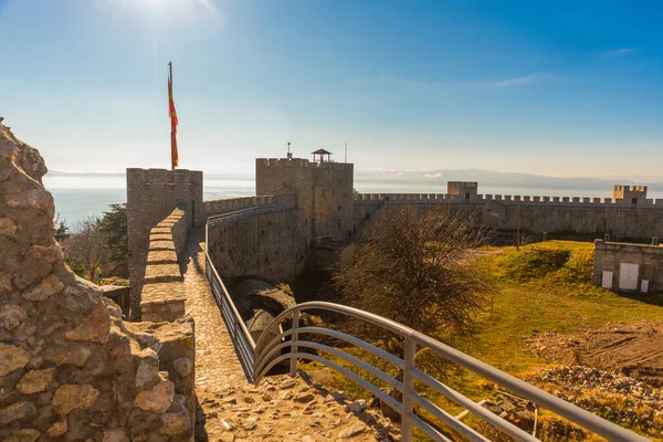 Ohrid North Macedonia 北マケドニアのユネスコ世界遺産に登録されているオフリドにあるサミュエル王またはサミュエル王の要塞 — ストック写真