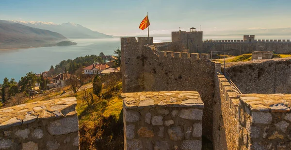 Ohrid Macedonia Del Norte Antigua Fortaleza Del Rey Samuel Fortaleza —  Fotos de Stock