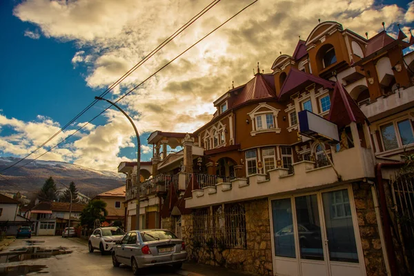 Ohrid North Macedonia Ohri Unesco Dünya Mirasları Alanındaki Caddelerdeki Binalar — Stok fotoğraf