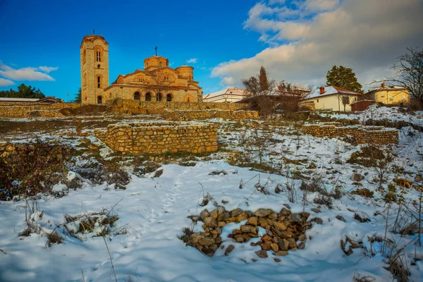 Ohrid Macedonia Del Nord Chiesa Dei Santi Clemente Panteleimon Crkva — Foto Stock
