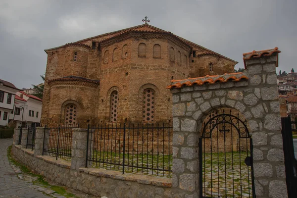Ohrid Macedonia Del Norte Hermosa Iglesia Ortodoxa Centro Histórico Ohrid — Foto de Stock