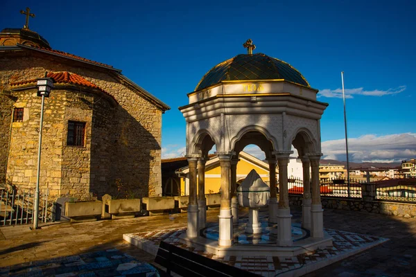 Ohrid Macedonia Del Norte Hermosa Iglesia Madre Dios Kamensko Bogorodica — Foto de Stock