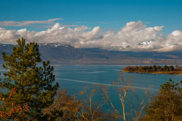 Ohrid North Macedonia Beautiful Landscape Lake Ohrid Sunny Day Unesco — Stock Photo, Image