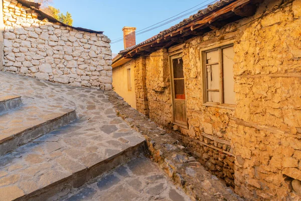 Ohrid Macédoine Nord Maisons Blanches Traditionnelles Centre Vieille Ville Ohrid — Photo