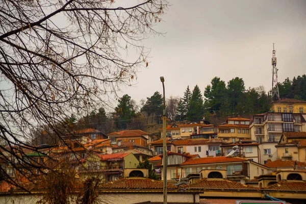Ohrid Βορεια Μακεδονια Άποψη Της Παλιάς Πόλης Της Οχρίδας Μνημείο — Φωτογραφία Αρχείου