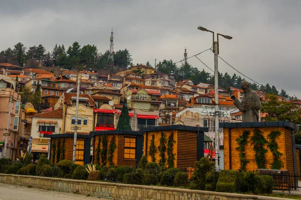 Ohrid Βορεια Μακεδονια Άποψη Της Παλιάς Πόλης Της Οχρίδας Μνημείο — Φωτογραφία Αρχείου
