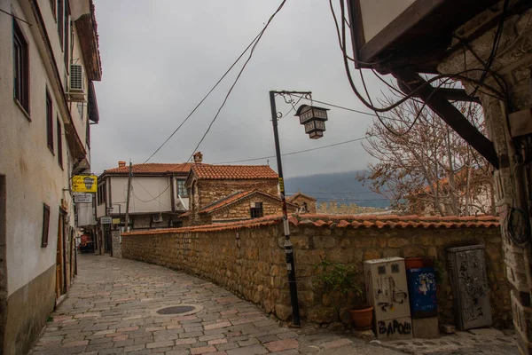 Ohrid Macédoine Nord Vue Sur Vieille Ville Ohrid Site Patrimoine — Photo