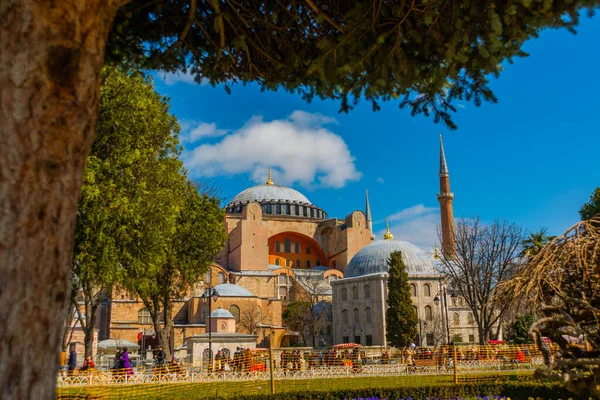 Istanbul Turkey April 2020 Hagia Sophia Istanbuls Berömda Historiska Byggnad — Stockfoto