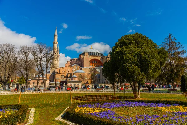 Ιστανβουλ Τουρκια Απρίλιος 2020 Αγία Σοφία Είναι Περίφημο Ιστορικό Κτίριο — Φωτογραφία Αρχείου