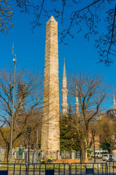 Stanbul Turkey Konstantin Obelisk Mavi Cami Stanbul — Stok fotoğraf