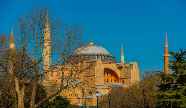 Istanbul Turkey Hagia Sophia Słynny Zabytkowy Budynek Stambułu Teraz Meczet — Zdjęcie stockowe