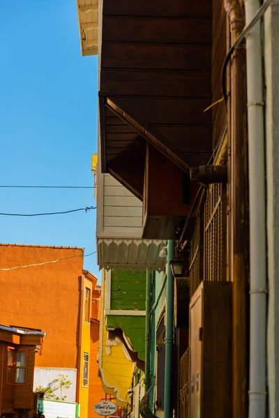 Istanbul Turquie Bâtiments Anciens Colorés Dans Une Rue Quartier Fatih — Photo