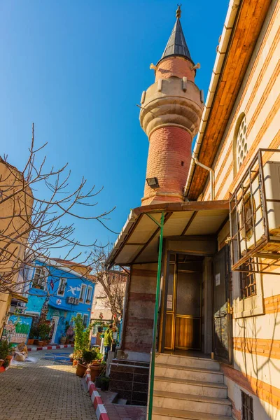 Istanbul Turkey Piękne Domy Malowane Kolorami Zabytkami Stambułu Minaretu Dzielnicy — Zdjęcie stockowe