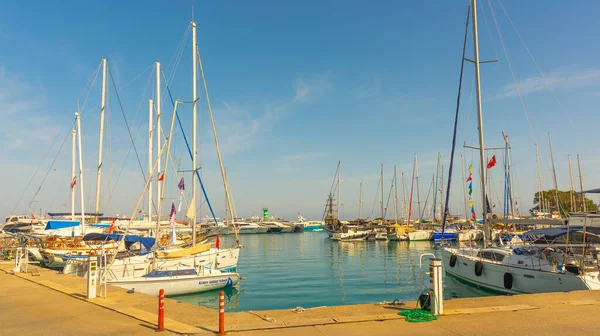 Kemer Turquia Iates Brancos Porto Marítimo Kemer Província Antalya Turquia — Fotografia de Stock