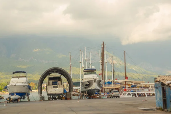 Kemer Turquía Vista Del Puerto Marina Kemer Kemer Marina Mar — Foto de Stock