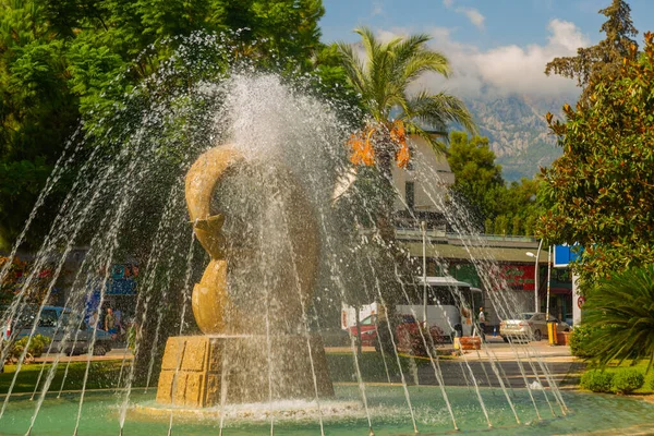 Kemer Turquia Fonte Com Golfinhos Parque Kemer Kemer Resort Cidade — Fotografia de Stock