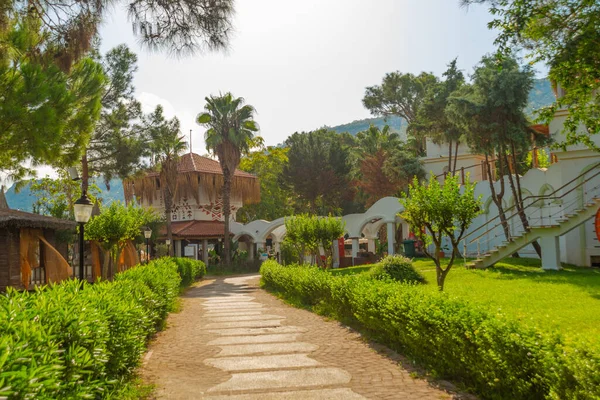 Kemer Turquia Vista Edifício Qualista Parque Luar Kemer Perto Praia — Fotografia de Stock