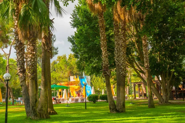 Kemer Turquia Vista Piscina Parque Luar Kemer Perto Praia Província — Fotografia de Stock