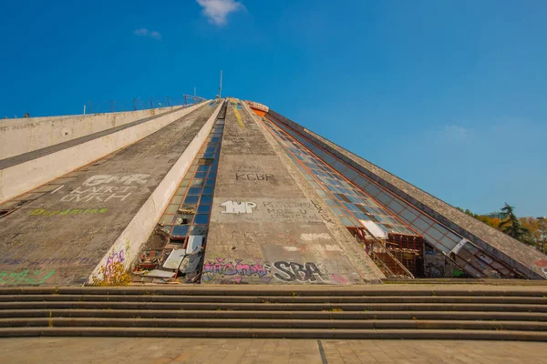 Tirana Albania Pyramid Memory One Historical Symbols Tirana Albania — Stock Fotó