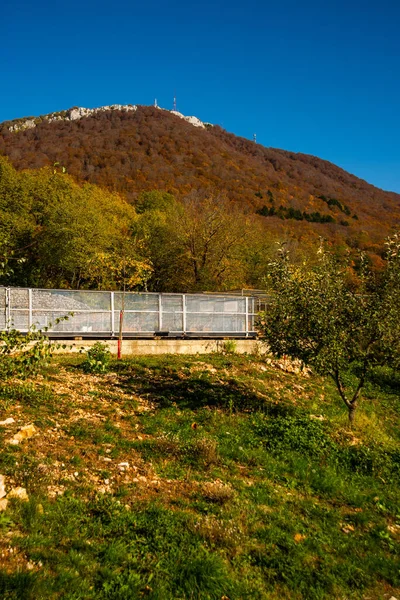 Tirana Albania Hermoso Paisaje Con Vistas Montaña Dajti Parque Nacional —  Fotos de Stock