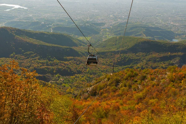 Tirana Albania Hermosa Vista Panorámica Aérea Tirana Desde Cima Montaña — Foto de Stock