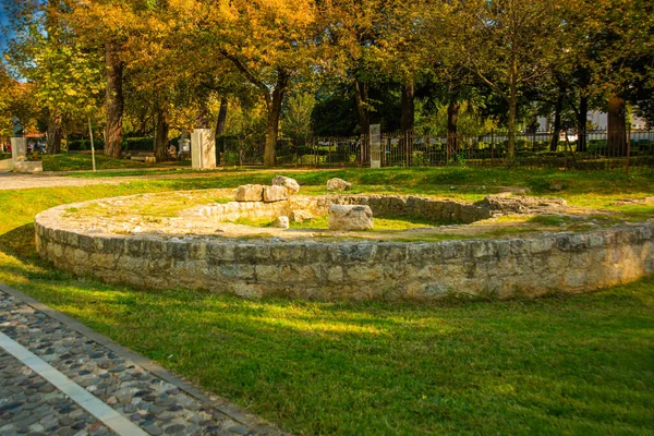 Reruntuhan Kuno Dekat Kastil Tirana Atau Kalaja Tiranes Benteng Yustinianus — Stok Foto