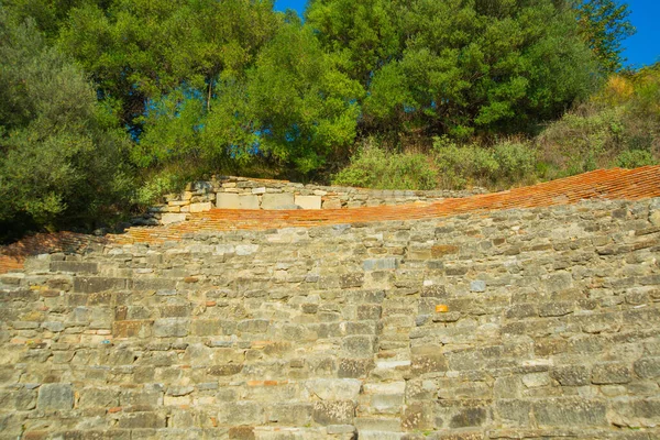 Απολωνια Αλβανια Αρχαίο Ωδείο Θέατρο Απολλωνίας Άποψη Της Αρχαίας Πόλης — Φωτογραφία Αρχείου