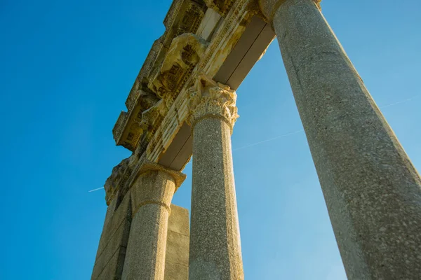 Apollonie Albanie Temple Grec Antique Avec Des Colonnes Blanches Dans — Photo