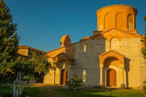 Apollonia Albania Bellissimo Paesaggio Con Vista Sulla Chiesa Santa Maria — Foto Stock