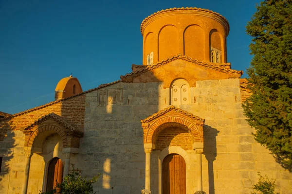 Apollonie Albania Krásná Krajina Výhledem Kostel Marie Apollonii — Stock fotografie