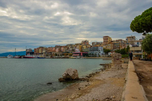 Saranda Albanien Kulturdenkmal Ruinen Eines Antiken Gebäudes Strandnähe Sarnada Albanien — Stockfoto