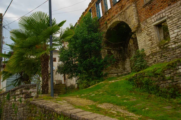Gjirokastra Albanien Alte Häuser Historischen Teil Der Stadt Gjirokastra Albanien — Stockfoto