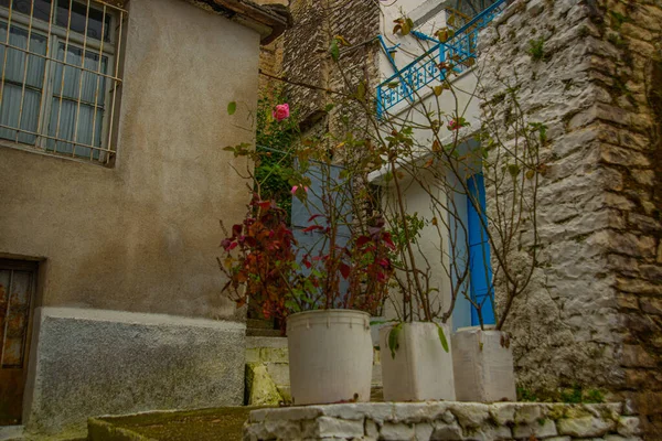 Gjirokastra Albania Oude Huizen Het Historische Deel Van Stad Gjirokastra — Stockfoto