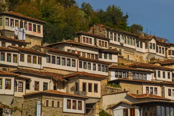 Berat Albania Detalj Fönster Berat Även Kallad Stad Tusen Fönster — Stockfoto