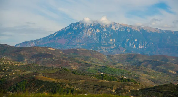 Berat Albanien Schöne Landschaft Mit Bergblick Berat Albanien — Stockfoto