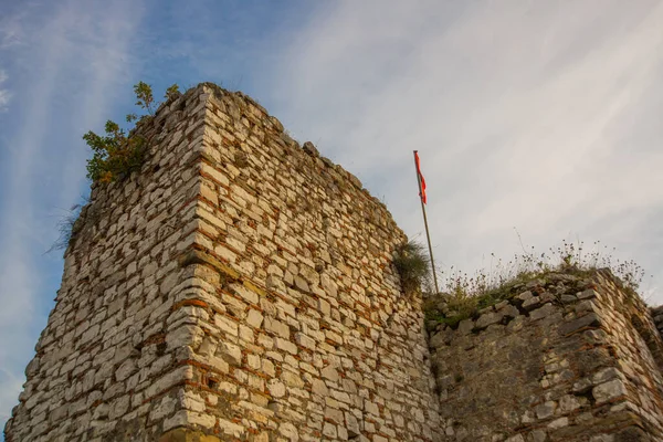 Berat Albania Landskap Med Utsikt Över Det Gamla Berat Slott — Stockfoto